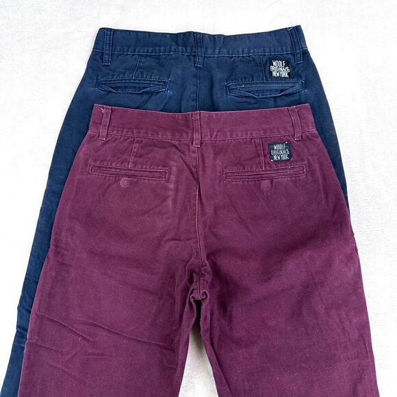 Won by Woolf Original New York Pants Men's 28 Blue Bundle (2) Skater Chino Style - Picture 1 of 11